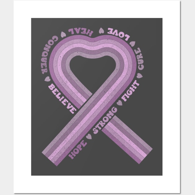 Purple Ribbon Wall Art by Mastilo Designs